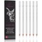 6 Pieces Professional White Charcoal Pencils Set -Sketch Highlight White Pencils for Drawing, Sketching, Shading, Blending, White Chalk Pencils for Beginners & Artists
